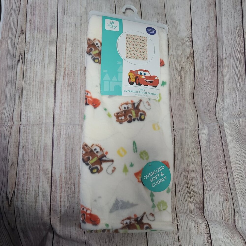 Disney Cars Oversized Plush Blanket - 40" x 50" - NEW